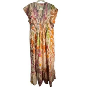 Anthropologie Maeve Cassandra Maxi Dress - Floral, Ruffled, Flowy